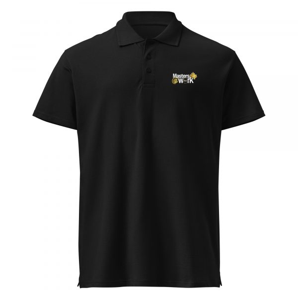 unisex-premium-pique-polo-shirt-black-front-6a52b8009417f.jpg Premium Pique Polo Shirt - Masters at Work Classic