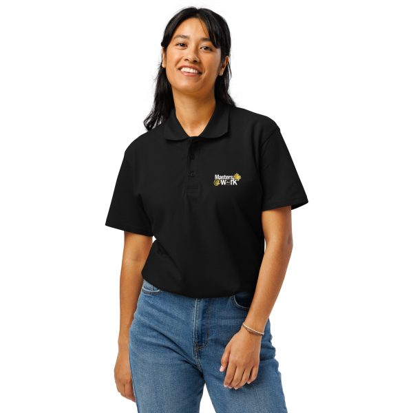 unisex-premium-pique-polo-shirt-black-front-6a52b80095721.jpg Premium Pique Polo Shirt - Masters at Work Classic