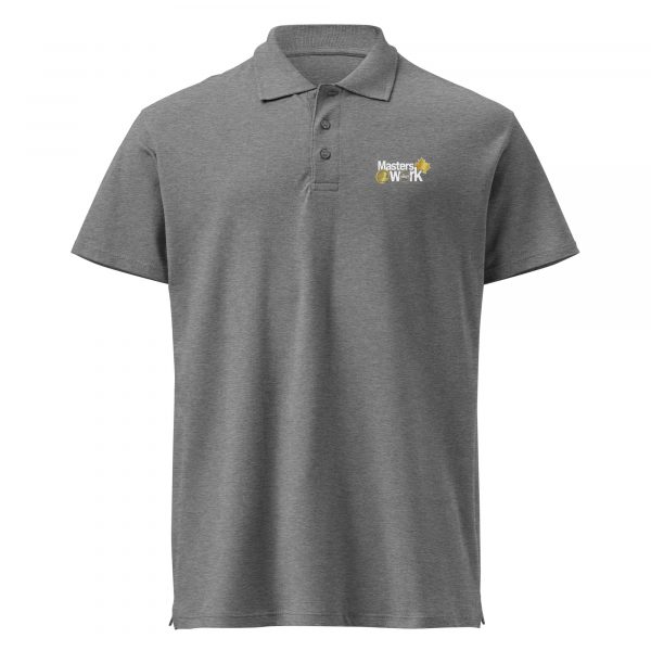 unisex-premium-pique-polo-shirt-grey-melange-front-6a52b80094ba2.jpg Premium Pique Polo Shirt - Masters at Work Classic