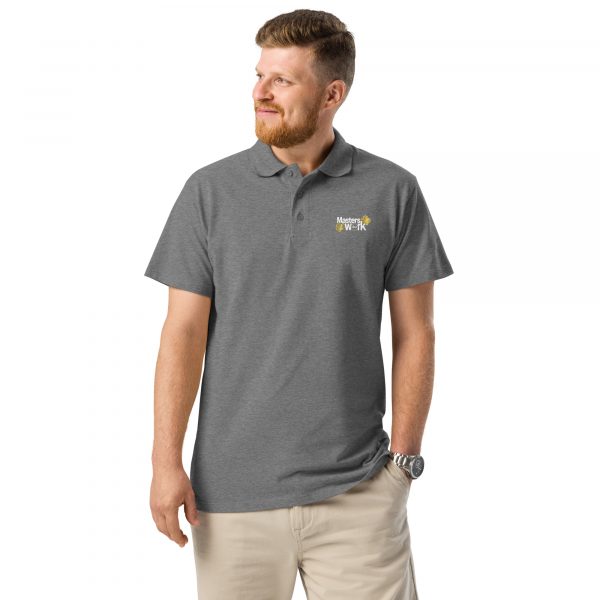 unisex-premium-pique-polo-shirt-grey-melange-front-6a52b80095d33.jpg Premium Pique Polo Shirt - Masters at Work Classic