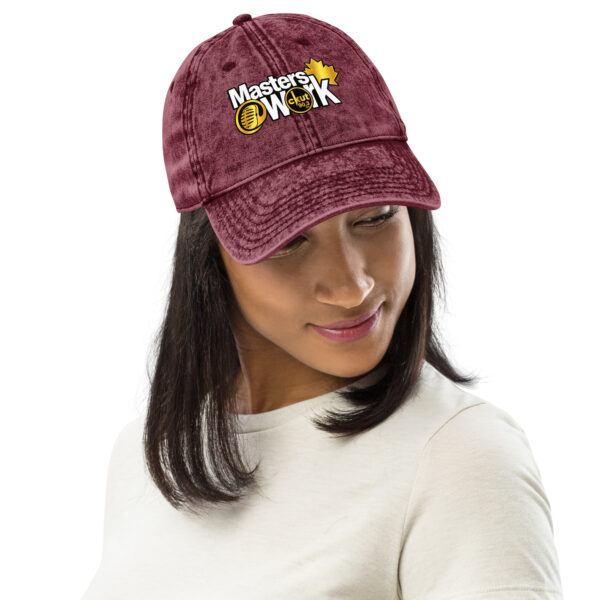 vintage-cap-maroon-front-6ab295d103864.jpg Vintage Cotton Twill Unisex Baseball Cap - MAW Flex Collection