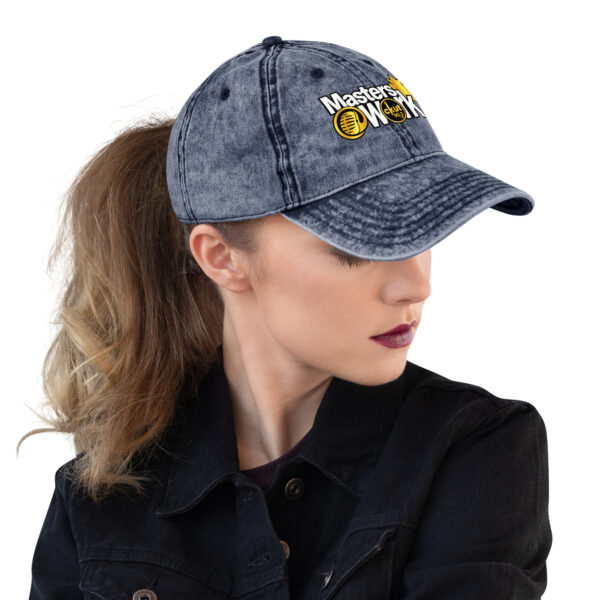 vintage-cap-navy-right-front-6ab28fe48cbe3.jpg Vintage Cotton Twill Unisex Baseball Cap - MAW Flex Collection